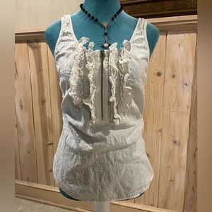 |Juicy Couture| Cream Ruffle Tank Top